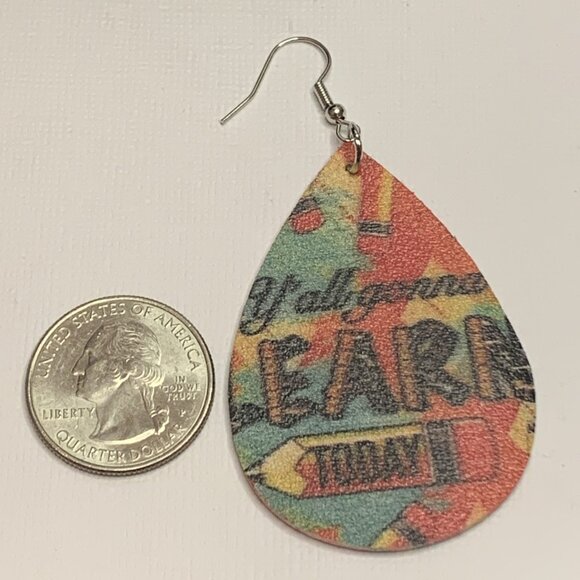 Educator Earring, Teacher Earring, School Earring, Teacher Appreciation Gift - Picture 5 of 5
